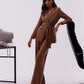 Belted Wide-Leg Suit 2-Piece