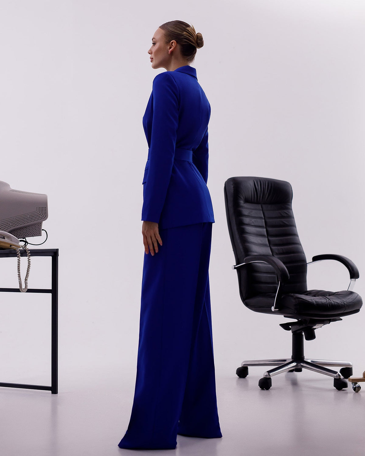 Belted Wide-Leg Suit 2-Piece