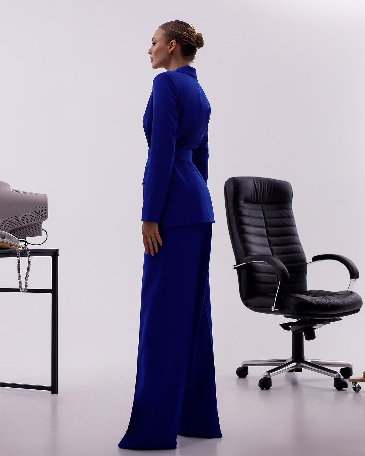 Belted Wide-Leg Suit 2-Piece