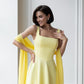 Square Neck Backless Midi Dress