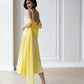 Square Neck Backless Midi Dress