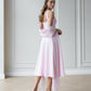 Square Neck Backless Midi Dress