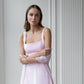 Square Neck Backless Midi Dress