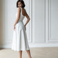 Square Neck Backless Midi Dress