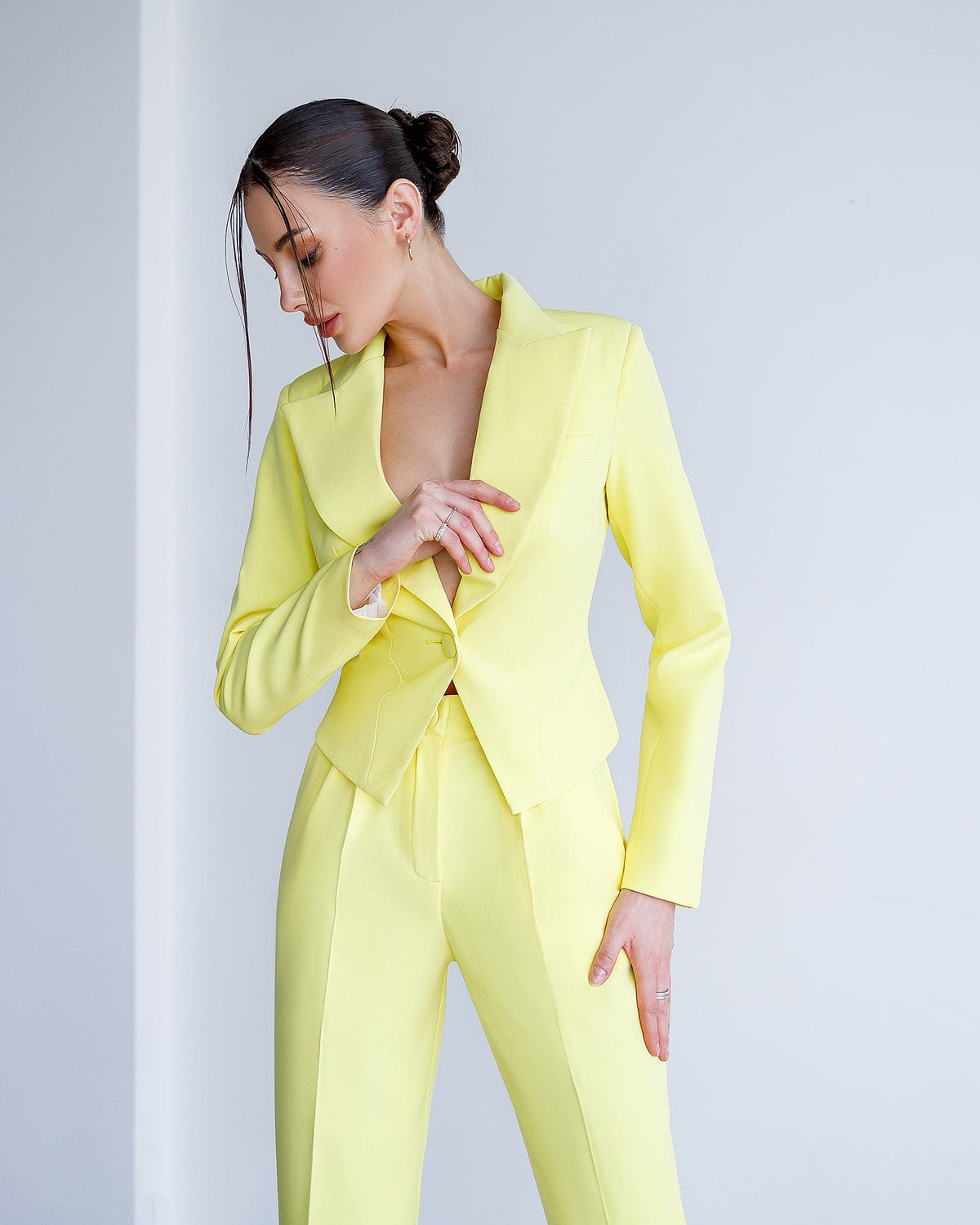 Crop Jacket Suit 2-Piece