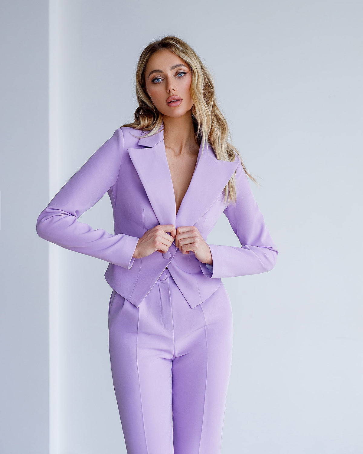 Crop Jacket Suit 2-Piece