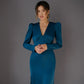 V-neck Puff Sleeve Maxi Dress