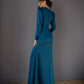 V-neck Puff Sleeve Maxi Dress