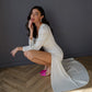 V-neck Puff Sleeve Maxi Dress