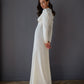V-neck Puff Sleeve Maxi Dress