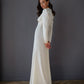 V-neck Puff Sleeve Maxi Dress