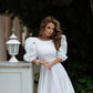Backless Puff-Sleeve Midi Dress