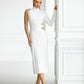 One-Shoulder Cut-Out Midi Dress