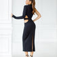 One-Shoulder Cut-Out Midi Dress