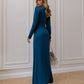 V-neck Puff Sleeve Maxi Dress