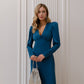 V-neck Puff Sleeve Maxi Dress