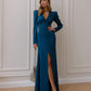 V-neck Puff Sleeve Maxi Dress