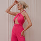 Bow Top Backless Jumpsuit