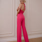 Bow Top Backless Jumpsuit