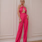 Bow Top Backless Jumpsuit