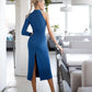 One-Shoulder Cut-Out Midi Dress