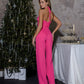 Bow Top Backless Jumpsuit
