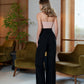 Draped Waist Wide-Leg Pants