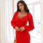 Puff-Sleeve Midi Dress