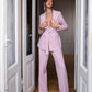 Belted Wide-Leg Suit 2-Piece