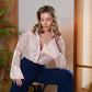 Draped Waist Wide-Leg Pants