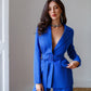 Belted Wide-Leg Suit 2-Piece