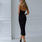 Julie Cut-Out Halter Midi Dress