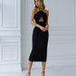 Julie Cut-Out Halter Midi Dress