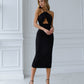 Julie Cut-Out Halter Midi Dress