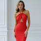 Julie Cut-Out Halter Midi Dress