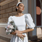 Backless Puff-Sleeve Midi Dress