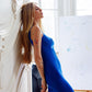 Asymmetric Neckline Midi Dress