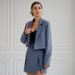 Crop Jacket Skirt Suit 2-Piece