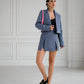 Crop Jacket Skirt Suit 2-Piece