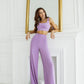 Sleeveless Top & Wide-Leg Pants 2-Piece Set