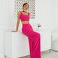 Sleeveless Top & Wide-Leg Pants 2-Piece Set