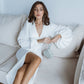 Backless Puff Sleeve Midi Dress