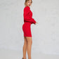 Backless Puff Sleeve Mini Dress