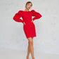 Backless Puff Sleeve Mini Dress