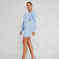 Backless Puff Sleeve Mini Dress