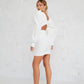 Backless Puff Sleeve Mini Dress