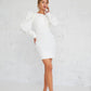 Backless Puff Sleeve Mini Dress