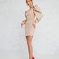 Backless Puff Sleeve Mini Dress