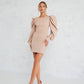 Backless Puff Sleeve Mini Dress