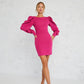 Backless Puff Sleeve Mini Dress